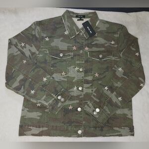 Miss Me Camo Jean Jacket NWT